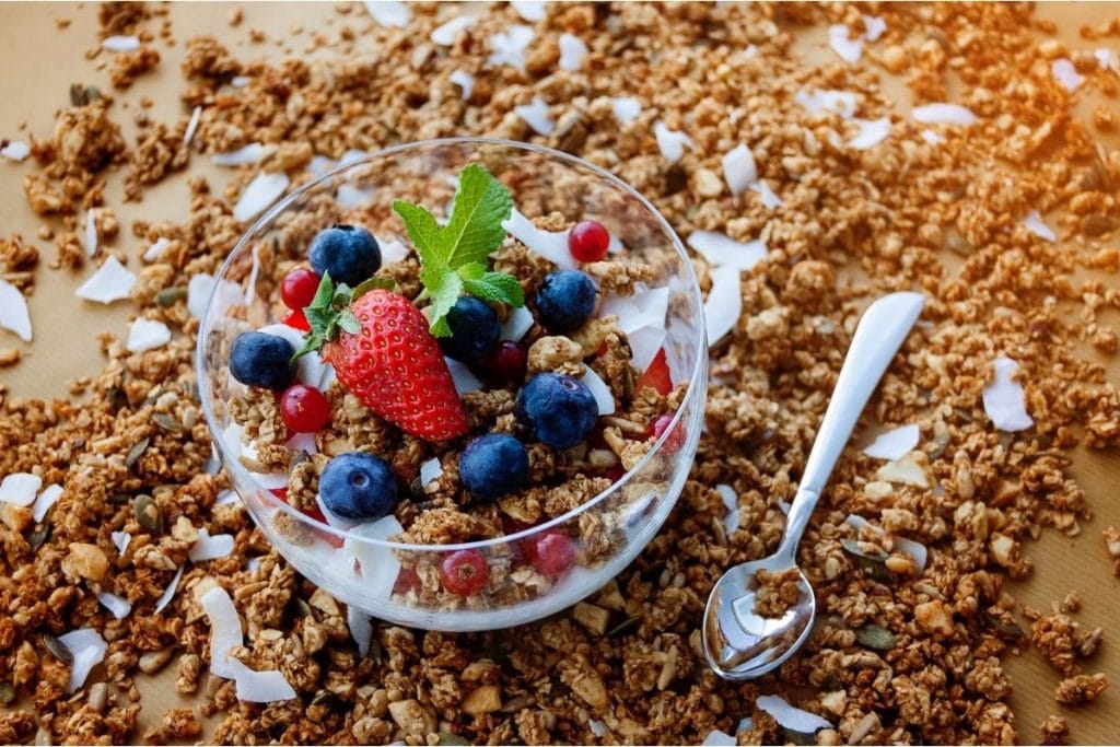 Granola aux fruits rouges