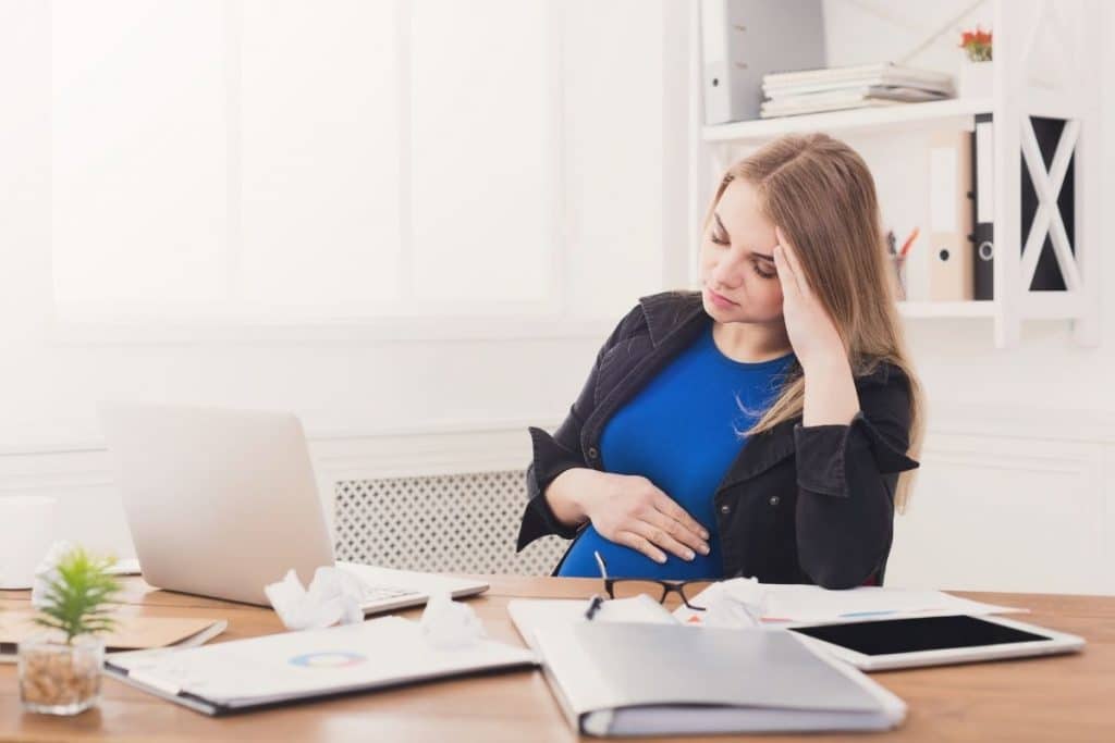 Femme enceinte fatiguée