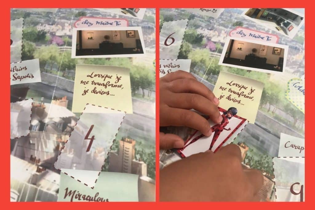 Plan de Paris à remplir avec les étiquettes autocollantes dans l'abonnement Miraculous d'Epopia