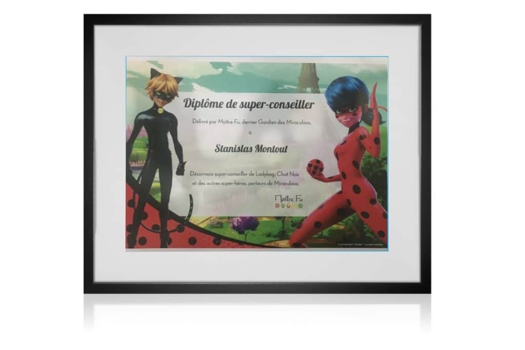 Diplôme de super-conseiller "Miraculous" 