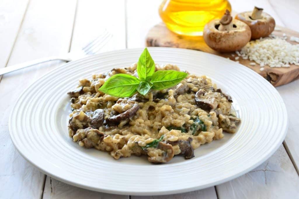 Risotto crémeux aux champignons à base de mascarpone