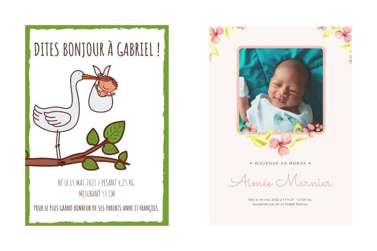 Annoncer une naissance