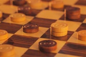 Jeu de dames en bois