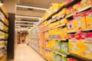 Rayon couches supermarché